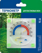 Термометр для пластиковых окон ТС-22 в блистере на 4-х «липучках» с указателем погоды 